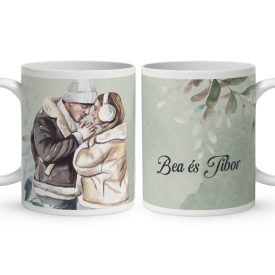 Névvel kérhető - Gyengéd szerelem mintás bögre