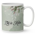 Névvel kérhető - Gyengéd szerelem mintás egyedi bögre