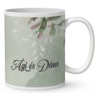 Névvel kérhető - Forró szívek, hideg lábak mintás bögre