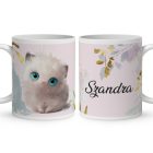 Kérd a neveddel - Tündéri lila elefánt mintás egyedi bögre