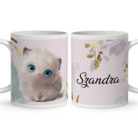 Kérd a neveddel - Tündéri lila elefánt mintás egyedi bögre