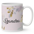 Kérd a neveddel - Tündéri lila elefánt mintás egyedi bögre