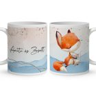 Kérd a Neveddel - Cuki Róka és kisegér mintás bögre