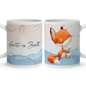 Kérd a Neveddel - Cuki Róka és kisegér mintás bögre