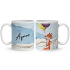 Kérd a Neveddel - Cuki Róka és kisegér mintás egyedi bögre