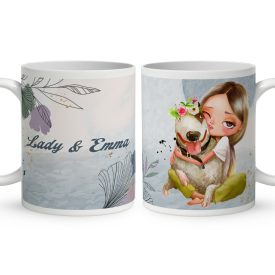 Kérd a Neveddel - Én és a kutyám mintás bögre