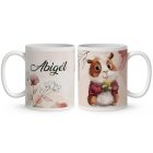 Kérd a neveddel - Cuki virágos tengerimalac mintás bögre