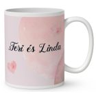 Kérd a neveddel - Páros cuki manók mintás egyedi bögre