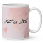 Kérd a neveddel - Páros manók és a szerelmes levél mintás bögre