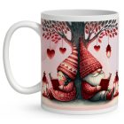 Kérd a neveddel - Páros manók és a szerelmes levél mintás egyedi bögre