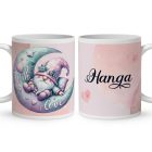 Kérd a neveddel -  Szeretettel Hold manó mintás bögre