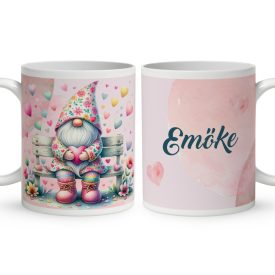 Kérd a neveddel -  Szeretettel Hold manó mintás egyedi bögre