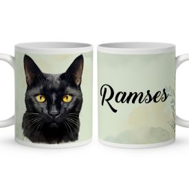 Névvel kérhető - Bombay macska portré mintás bögre