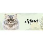 Névvel kérhető - Brit hosszúszőrű macska portré mintás bögre