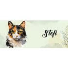 Névvel kérhető - Calico macska portré mintás bögre