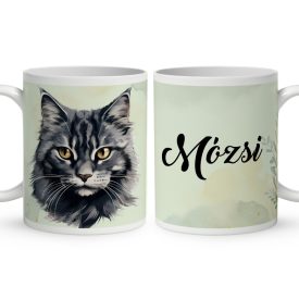   Névvel kérhető - Chantilly / Tiffany macska portré mintás bögre