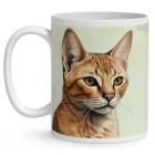 Névvel kérhető - Chausie macska portré mintás bögre