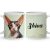 Névvel kérhető - Cornish Rex macska portré mintás bögre
