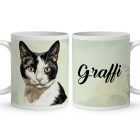 Névvel kérhető - Japán csonkafarkú macska portré mintás bögre