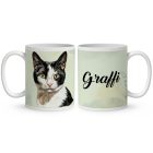 Névvel kérhető - Japán csonkafarkú macska portré mintás bögre