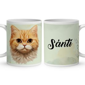   Névvel kérhető - Munchkin, a tacskómacska portré mintás bögre