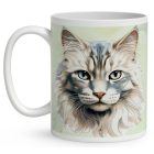 Névvel kérhető - Neva Masquerade macska portré mintás bögre