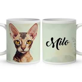   Névvel kérhető - Keleti rövidszőrű macska portré mintás bögre