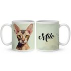 Névvel kérhető - Keleti rövidszőrű macska portré mintás bögre