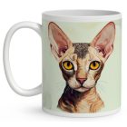 Névvel kérhető - Keleti rövidszőrű macska portré mintás bögre