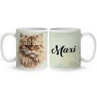 Névvel kérhető - Perzsamacska portré mintás bögre