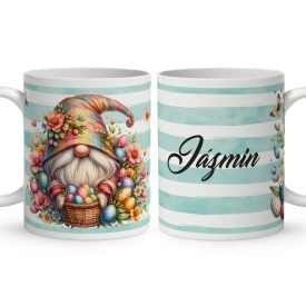   Névvel kérhető - Húsvéti tojások és cuki manó mintás bögre