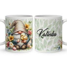   Névvel kérhető - Húsvéti manó és a kis csibe mintás bögre