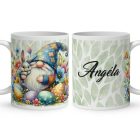 Névvel kérhető - Húsvéti manó nyuszikával mintás bögre