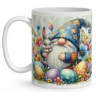 Névvel kérhető - Húsvéti manó nyuszikával mintás bögre