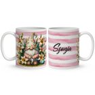 Névvel kérhető - Liliom és cuki manó mintás bögre