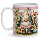 Névvel kérhető - Liliom és cuki manó mintás bögre