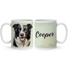 Névvel kérhető - Border Collie portré mintás bögre