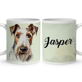   Névvel kérhető - Drótszőrű fox terrier portré mintás bögre