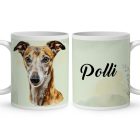 Névvel kérhető - Magyar agár portré mintás bögre