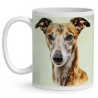 Névvel kérhető - Magyar agár portré mintás bögre