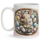 Névvel kérhető - Cuki talpi - nyuszi kosárban mintás bögre