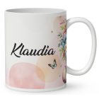 Névvel kérhető - Cuki talpi - nyuszi kosárban mintás bögre