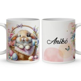   Névvel kérhető - A legcukibb húsvéti nyuszi mintás bögre
