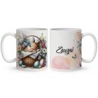 Névvel kérhető - Édesded húsvéti nyuszika mintás bögre