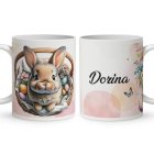 Névvel kérhető - Szióka, itt a húsvéti nyuszi mintás bögre