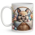 Névvel kérhető - Kis cuki húsvéti nyuszi mintás bögre