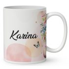 Névvel kérhető - Kis lazulós húsvéti nyuszi mintás bögre