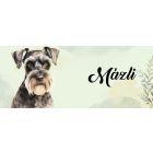 Névvel kérhető - Törpe schnauzer portré mintás bögre