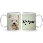 Névvel kérhető - Westie portré mintás bögre