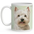 Névvel kérhető - Westie portré mintás bögre